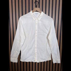 James Perse Shirt 1 / S Mens White / Ivory Long Sleeve Casual Button Down